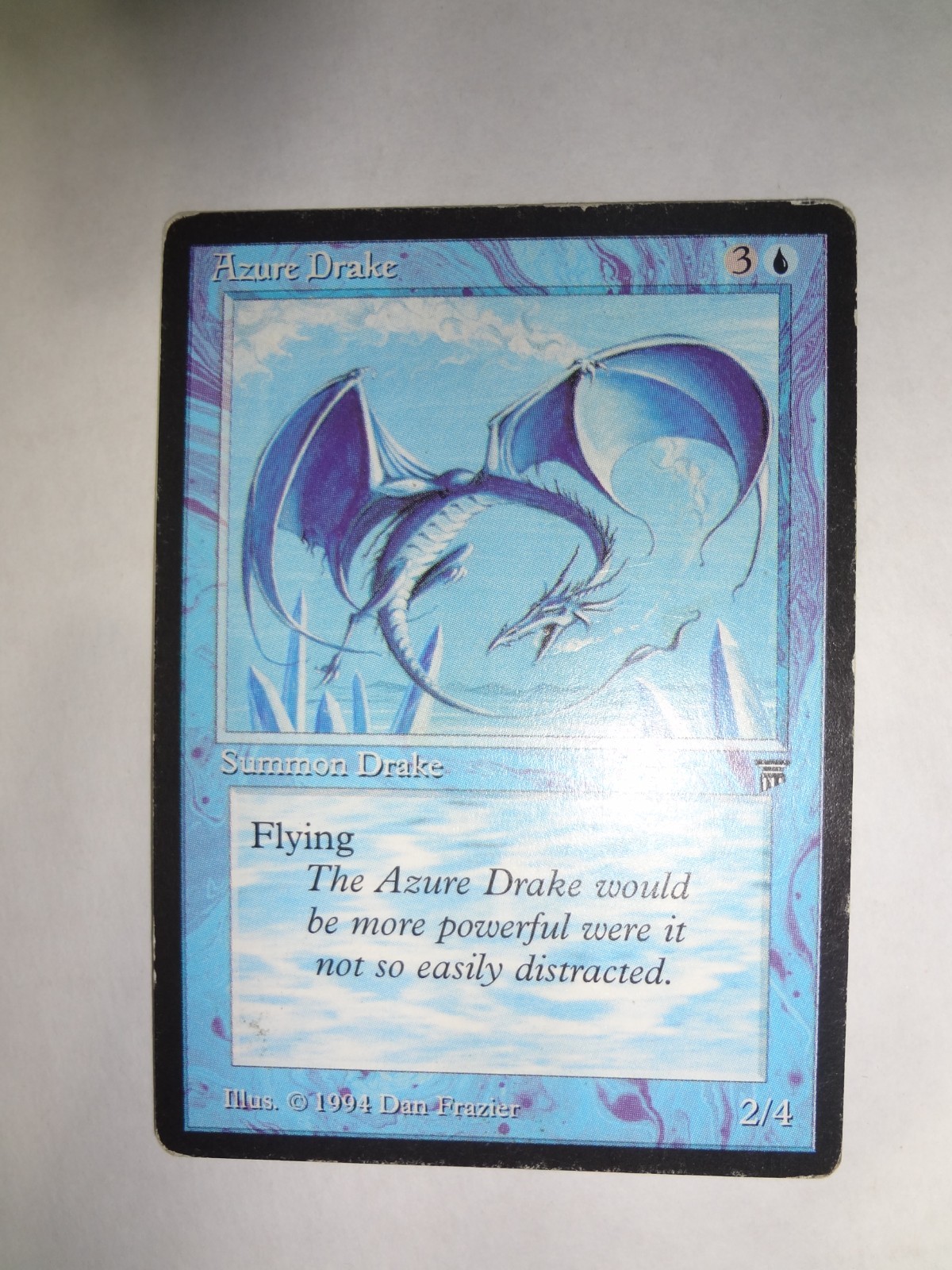 MTG MAGIC THE GATHERING CARD ORIGINAL ENGLISH LEGENDS AZURE DRAKE BLUE CREATURE