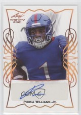 2021 Leaf Trinity Portraits Pooka Williams Jr #TPA-PWJ Auto fm0