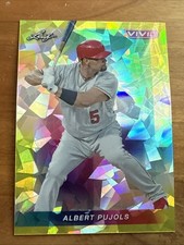 Albert Pujols 2023 Leaf Vivid - #2 Yellow Prismatic Cracked Ice Crystals /10