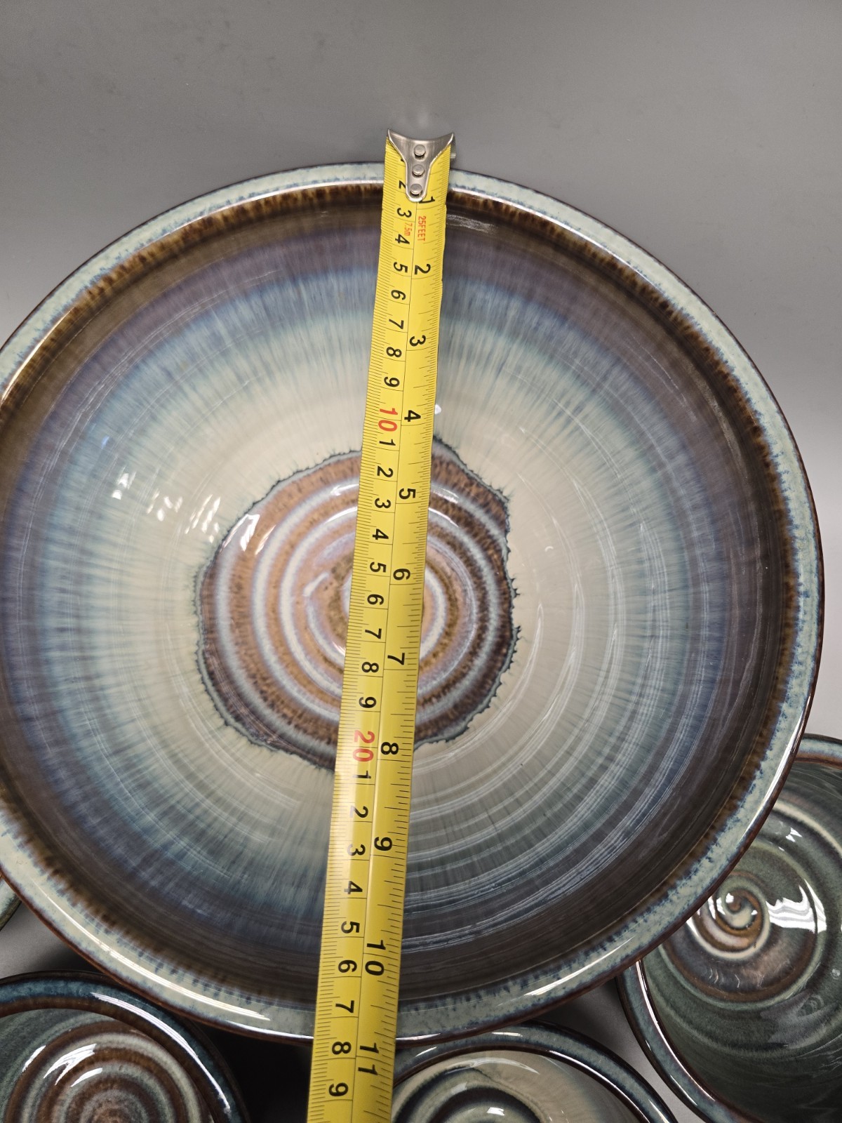 Bill Campbell Pottery Bowl Set / 5 PIECES SALAD BOWL SET 