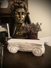 Sculpture Greek Ionic Column Capital, architecture Decor. Signed