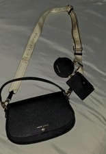 Anne Klein Black Crossbody Bag with Adjustable Strap, Coin Purse  Pouch