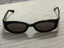 Vintage Gucci GG 2432/S 1UF Black Oval Sunglasses 50-19 125 Made in Italy