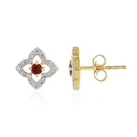 Cavill Ohrringe Damen Edelrote Spinell 925 Silber Vergoldet 0,47Ct