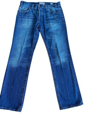 Vintage Y2K Mek Denim Jeans Men s Cody 36 x 34 Embroidered Pockets Thick Stitch