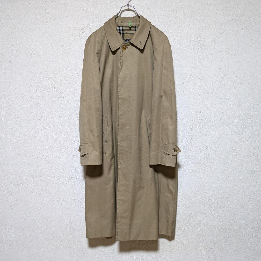 Burberry Vintage 90s Balmacaan Coat Made in England Nova Check Beige Size M thumbnail 2
