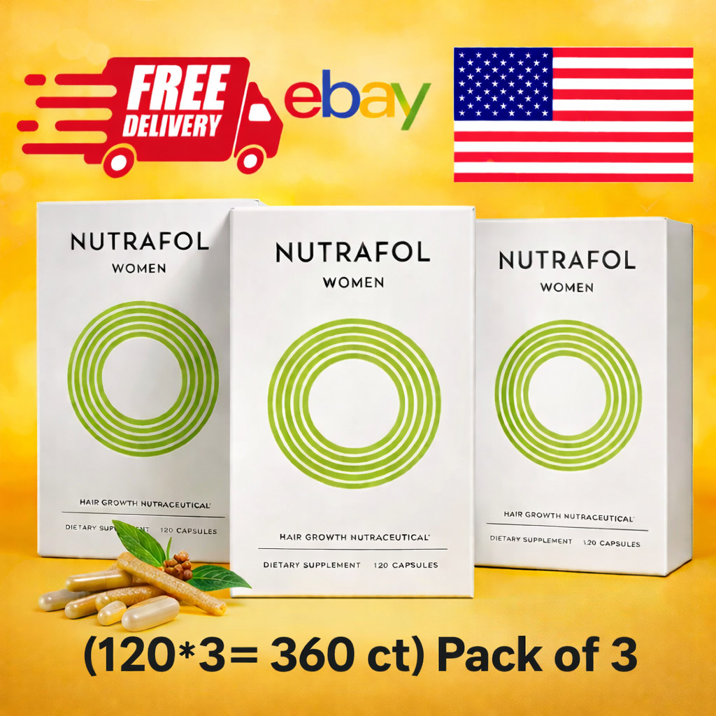 Pack of 3 Women’s Hair Growth Supplement 360 Caps – USA Seller (120*3= 360 ct)