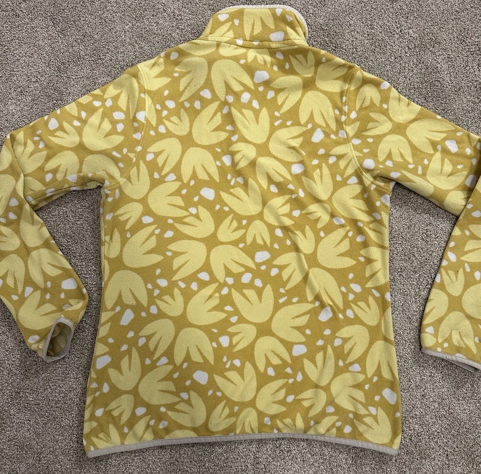 Suéter Pullover Patagonia Cuarto a Presión Amarillo Floral Polar Mujer Medio Ligero Foto 4 de 4