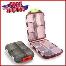 2-PACK DAILY PILL ORGANIZER CASE Small Medicine Pills Purse Carrying Travel Box