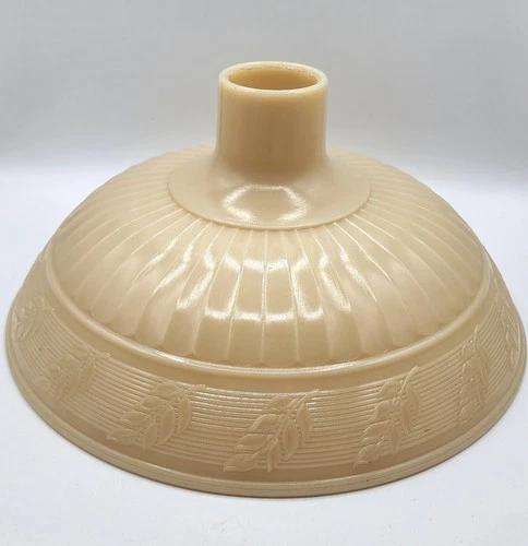 Vintage 15 1/4" Milk Glass Lamp Shade Neck Size 2 3/4"