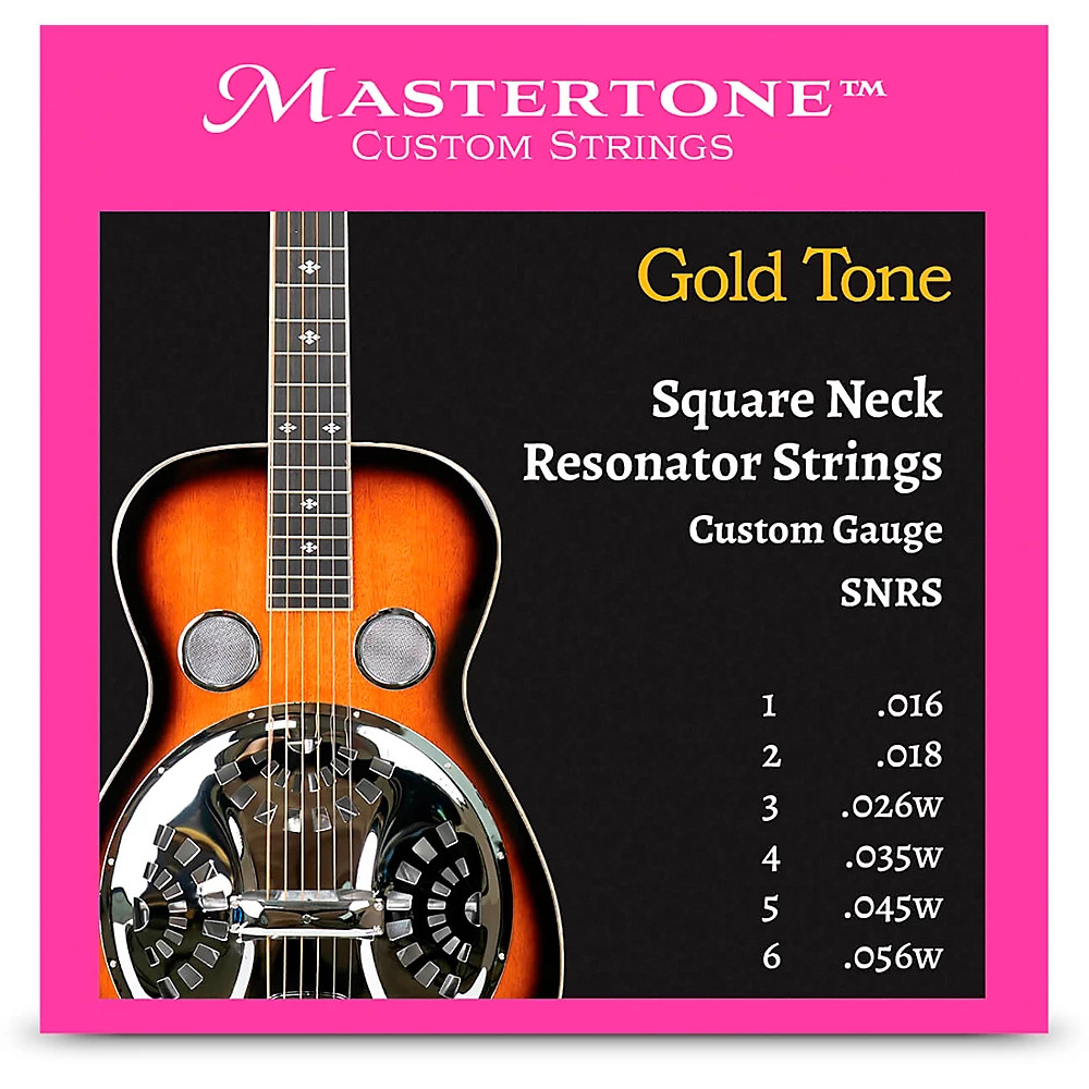Золотистые струны резонатора SNRS с квадратным грифом 2990₽