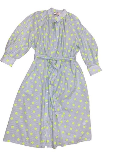 Women Bagutta Dress Turquoise Cotton 38 / M / 46