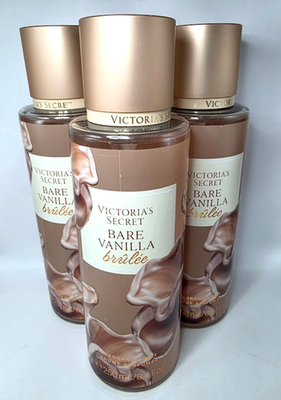 VICTORIA'S SECRET BARE VANILLA BRULEE BODY MIST 8.4 FL OZ EACH (3