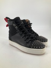 CHRISTIAN LOUBOUTIN SMARTIC SPIKED HIGH-TOP SNEAKERS SIZE: 44