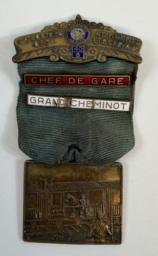 Vintage American Legion 40 & 8 Chef de Gare Grand Cheminot Ribbon Medal