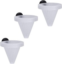 3Pcs White Fish Feeder Feeding Cup Feeding Funnel Cone Shaped Reusable Plasti...