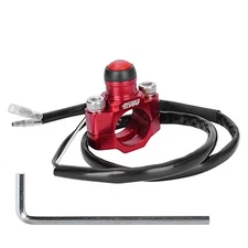  CNC Universal Motorcycle Engine Stop Start Kill Switch Button with Red