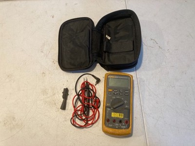 Fluke 87V True RMS Industrial Digital Multimeter - Leads Probes Case Accessories