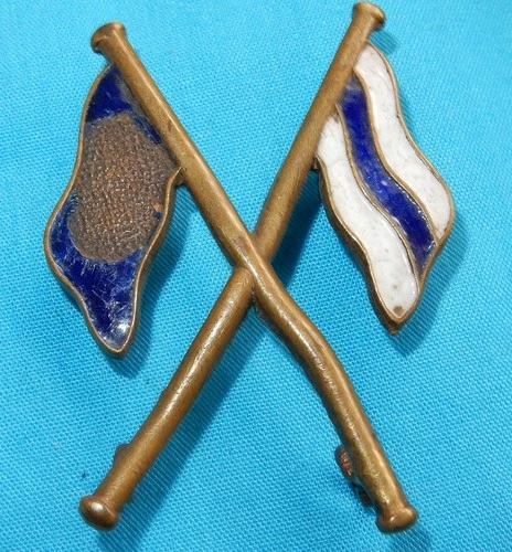 WW2 ROYAL CORPS OF SIGNALS SIGNALLERS TRADE PROFICIENCY ENAMEL BADGE