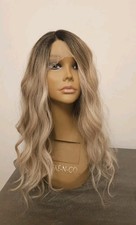 NEW FULL LACE FRONT OMBRE ASH BLONDE WAVY/CURLY WIG