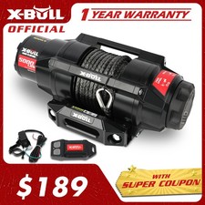 X-bull 5000lb Electric 12v Winch Synthetic Rope Towing Trailer Atv Utv 4wd Winch