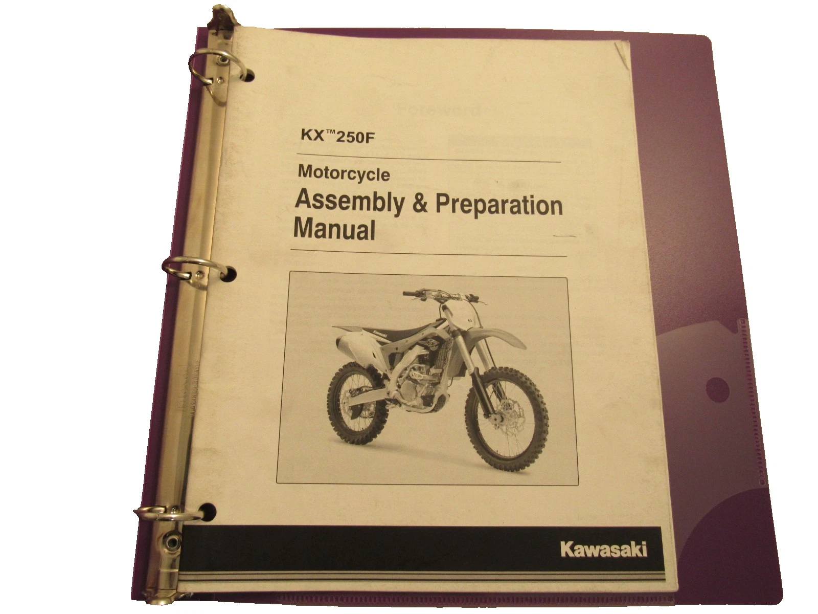 2016 KAWASAKI KX250F ASSEMBLY & PREP MANUAL GENUINE OEM/ PART# 99931-1571-01