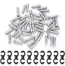 Bike Cable End Caps, Clasps, as shown in the figure, Silver, Black 