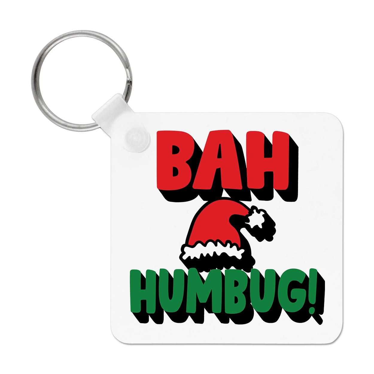 Bah Humbug! Keyring Key Chain Grumpy Christmas Rude Birthday Sarcastic Funny