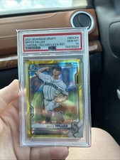 2021 Bowman Draft - Chrome Bryce Miller #BDC-64 Yellow Lava Refractor /75 (RC)