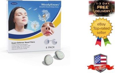 WoodyKnows Super-Defense Nasal Filters (Round M 6 Pack)