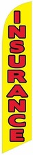 Insurance Advertising Replacement Feather Banner Swooper Flag, red and Yellow...