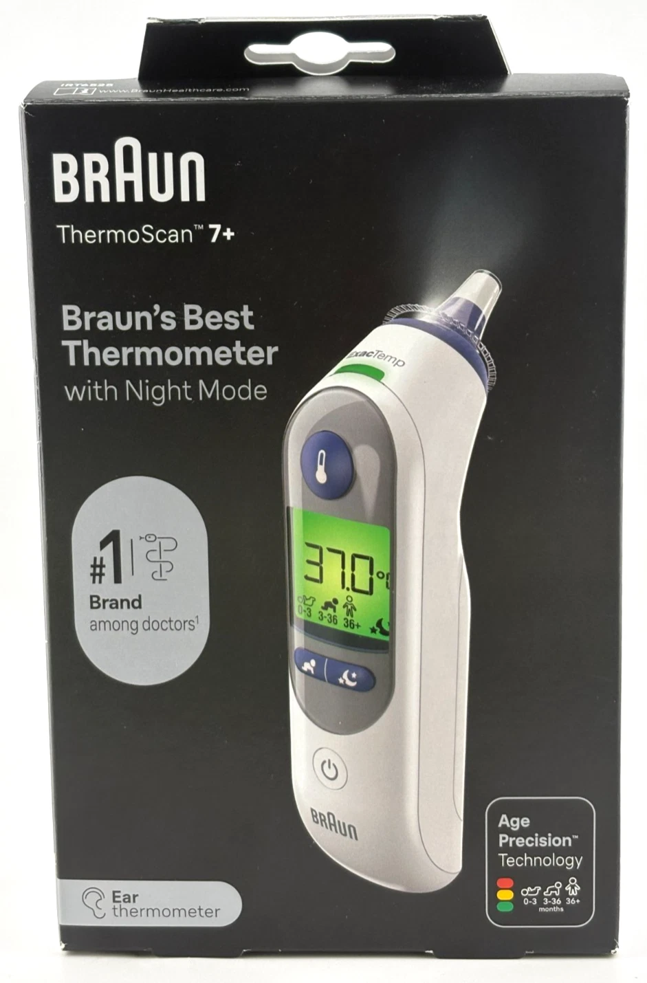 Braun ThermoScan 7 Plus, Ear Thermometer with Age Precision, White - IRT6525
Opens in a new window o