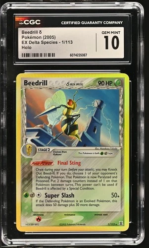 2005 EX Delta Species #1/113 Beedrill δ CGC 10