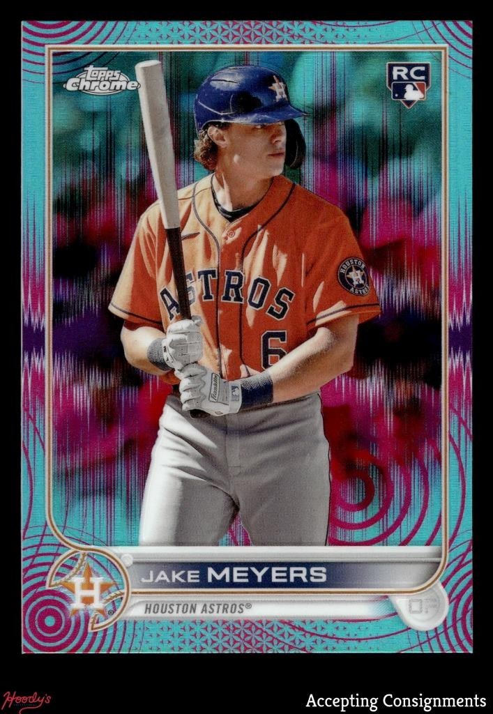 2022 Topps Chrome Sonic Aqua Pink Sonic #114 Jake Meyers RC ROOKIE 016/199