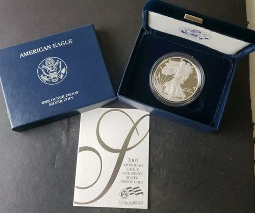 2007 W Proof $1 American Silver Eagle Dollar