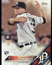 Topps 2016 Guido Knudson Detroit Tigers Baseball Rookie Trading Card #490