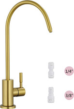 Drinking Water Faucet for Kitchen Sink, Gold Filtered Water Faucets Lead-Free Re