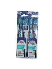 4 Dental Guru Nanda Soft Toothbrushes 2 pack x 2 w/Brush Caps Tongue Cleaner