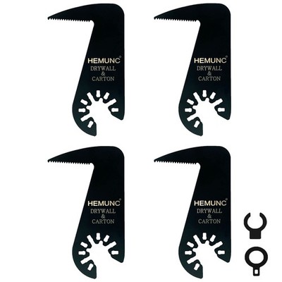 HEMUNC Drywall Blade for Oscillating Tool 4 Pack, Drywall-4Pack, Black
