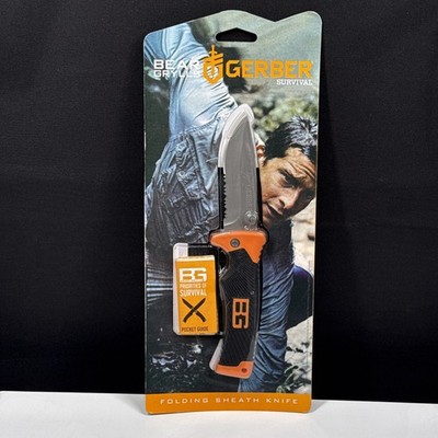 Gerber Bear Grylls Survival Folding Knife Hunting w/ Sheath  Brand New In Box