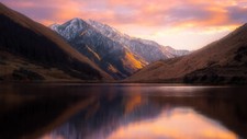 Landscape lake kirkpatrick new zealand mountains sunset Custom Gaming Mat Desk