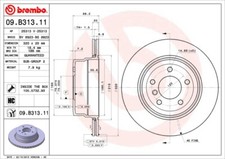2 x BREMBO 09.B313.11 Bremsscheibe f�r BMW