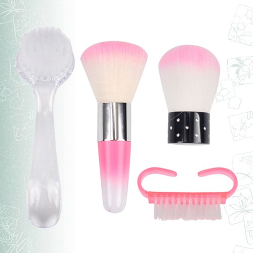 Handle Grip Nail Brush Nail Scrubber Nail Cleaner Powder Brush