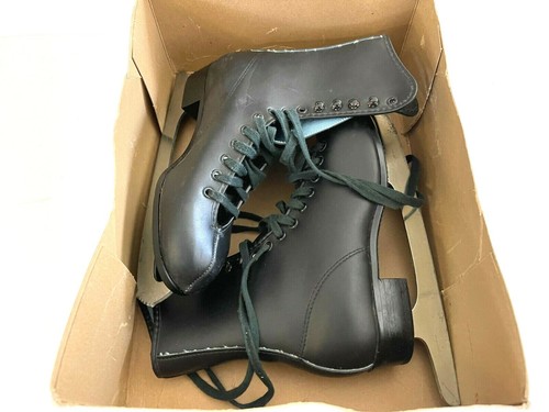 Vintage American Aces Men's Size 5 Figure Skating Ice Skates Black Style 552 - Picture 3 of 6