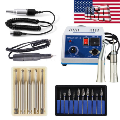 Dental Lab Marathon N3 Micro Motor Polishing Micromotor 35K RPM Handpiece /Burs