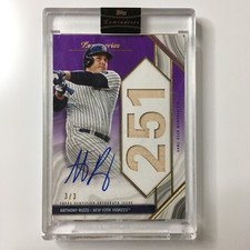 2022 Topps Luminaries Baseball Anthony Rizzo Home Run Kings Auto Relic HRKAR 3/3