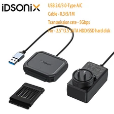 USB 2.0/3.0 To 2.5"/3.5" SATA Hard Drive Adapter Cable-SATA Converter W/ adapter