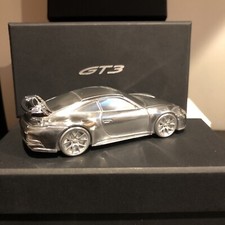 Promo Porsche 911 992 GT3 Aluminum Chrome scale 1:43 Paperweight Free Keychain