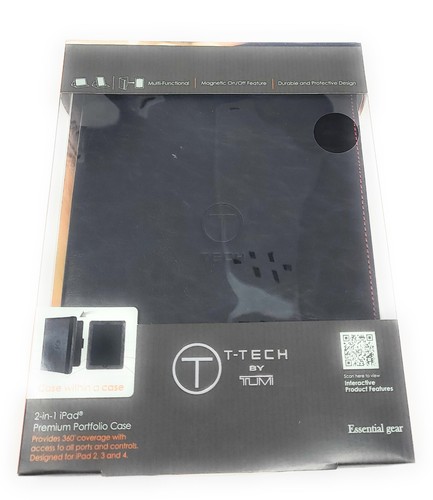 TUMI T-Tech 2 in 1 iPad Portfolio Case for iPad 2,3,&4, Black - Picture 2 of 5