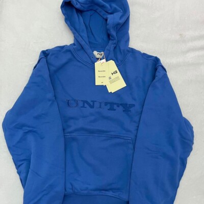 Heron Hoodie Blue H&M X HERON PRESTON BLUE REVERSIBLE HOODIE (MEDIUM)